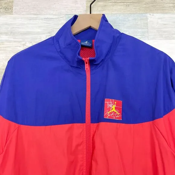 Nike Air Jordan Legacy Tinker Windbreaker Jacket Coral Purple Zip Up Mens Medium - Picture 2 of 10